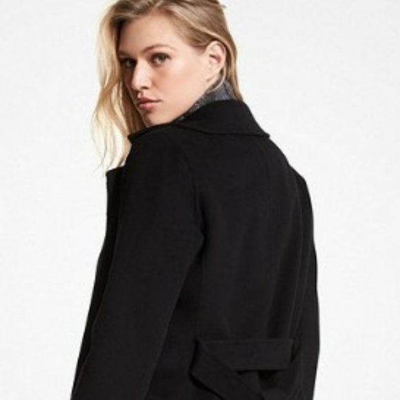 MICHAEL KORS - Wool Blend Wrap Coat, Black, XS - Picture 2 of 4